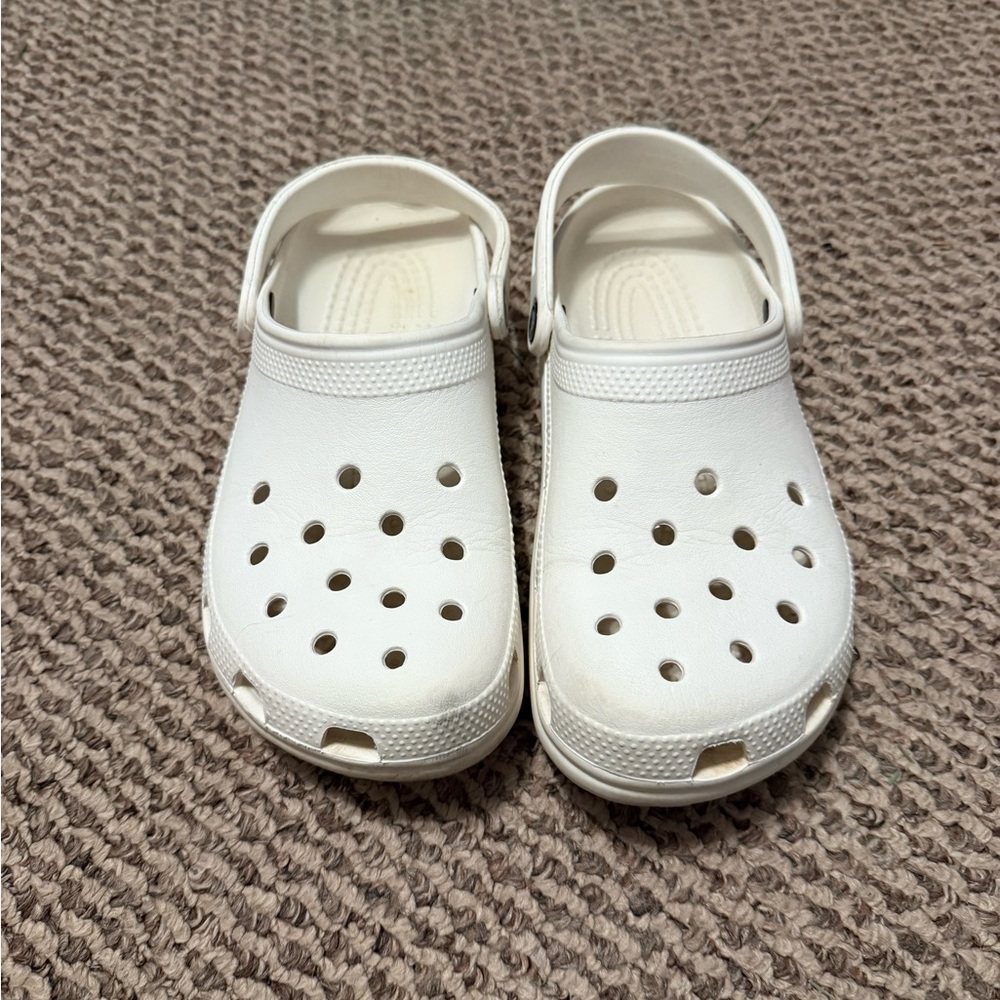 CROCS Kids White Classic Clogs